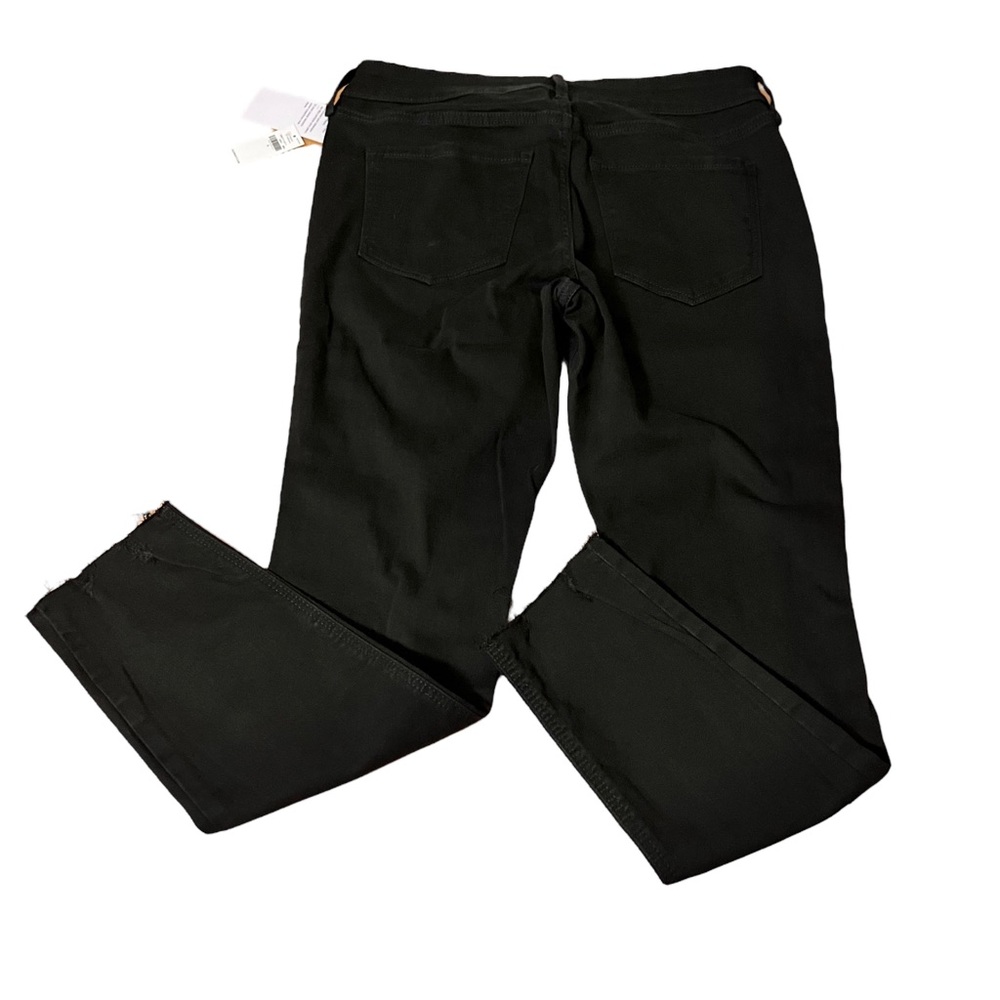 Old Navy Sz 8 Mid Rise Distressed Rockstar Super Skinny Jeans Black Ankle - Picture 7 of 11